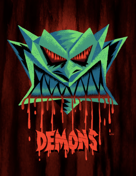 Nikolas Ilic - "Demons" Framed Print | Crimson Shadows: Italian Horror Art Exhibition