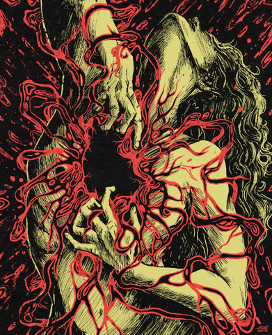 Evangeline Gallagher - "I Will Dig Until I Find the Root" Print | Crimson Shadows: Italian Horror Art Exhibition