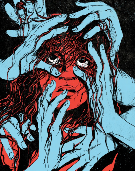 Evangeline Gallagher - "The Horror" Framed Print | Crimson Shadows: Italian Horror Art Exhibition