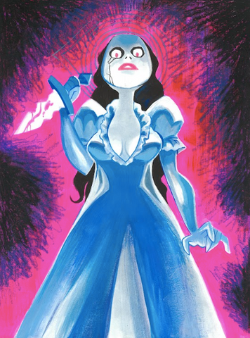 Kat Hudson - "L' Occhio" Print | Crimson Shadows: Italian Horror Art Exhibition