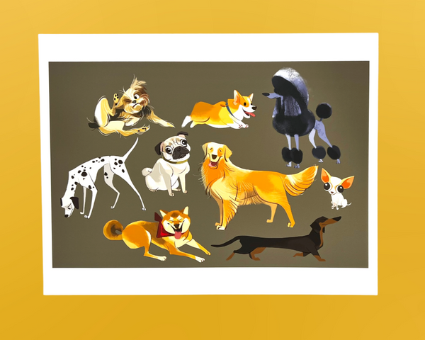 Soyeon Yoo - Dogs Art Print - Cat And Dog Show