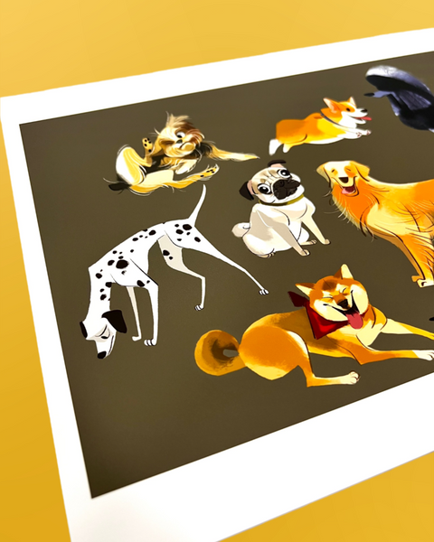 Soyeon Yoo - Dogs Art Print - Cat And Dog Show