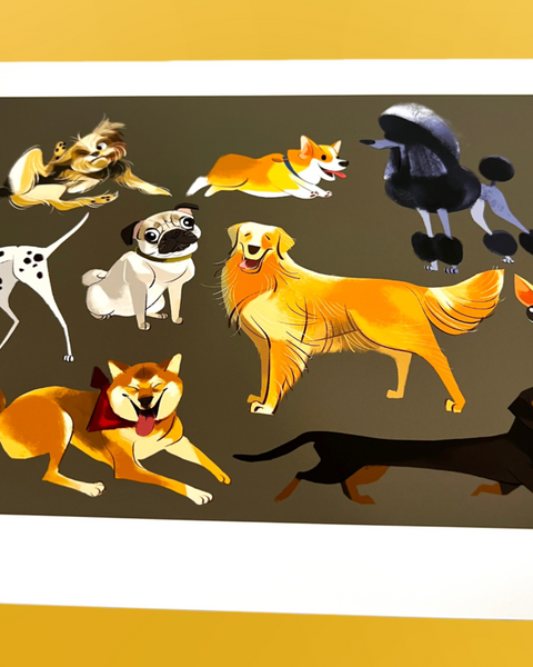 Soyeon Yoo - Dogs Art Print - Cat And Dog Show