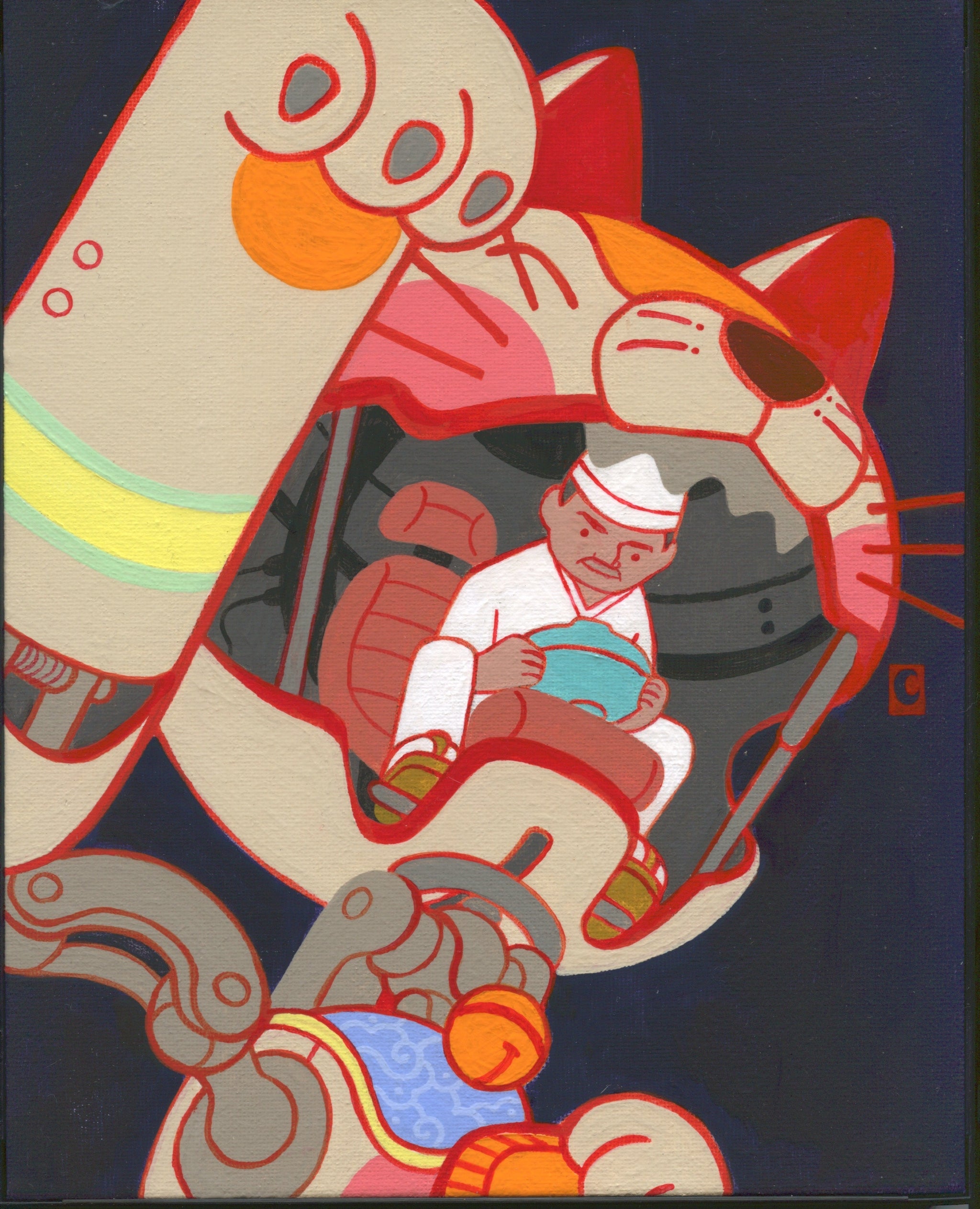 Sumin Ha - Super Neko Series - 02 - Art Print - Maneki Neko
