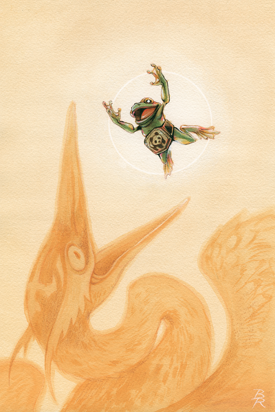 Beth Radloff - "The OG Frog Splash" Original Art | Power Slam!: Pro Wrestling Show