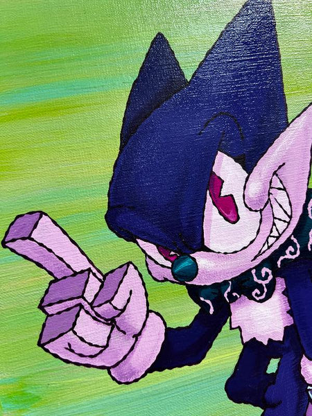 Touma - Blasts the Cat A - Original artwork on Canvas - Touma & Mao Exhibition