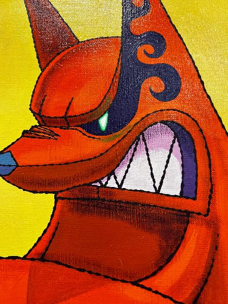 Touma - Neun Schwanz Fuchs Original artwork on Canvas - Touma