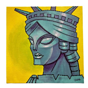 Touma - Statue of Liberty Original artwork on Canvas - Touma & Mao Exhibition