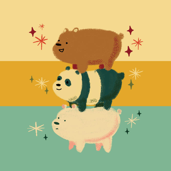 andythestreet - "We Bare Bears" Print