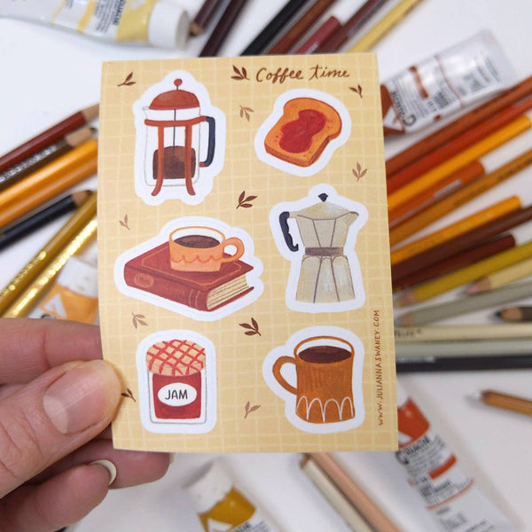 Coffee Time Sticker Sheet
