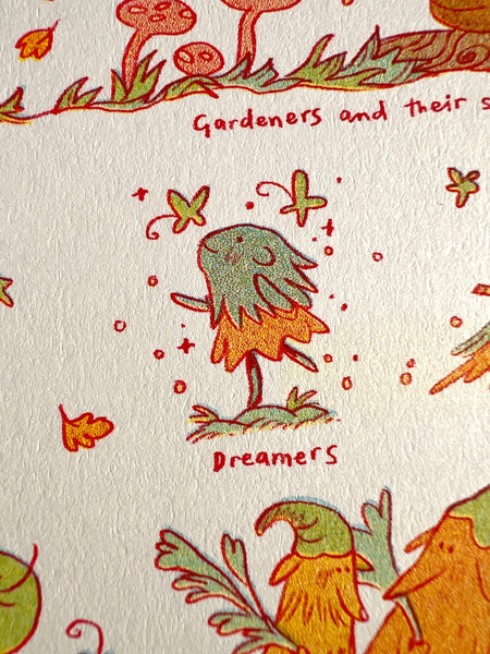 Natalie Andrewson - The Creatures of Autumn Riso Print