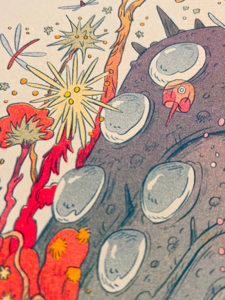 Natalie Andrewson - Visiting From The Valley of the Wind - Riso Print
