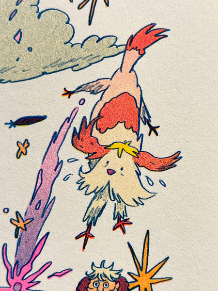 Natalie Andrewson - Howl's Moving Castle Small Riso Print