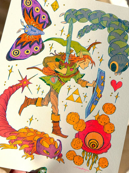 Natalie Andrewson - Legend of Zelda: A Link to the Past Riso Print