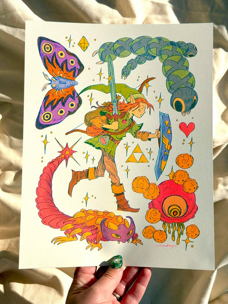 Natalie Andrewson - Legend of Zelda: A Link to the Past Riso Print