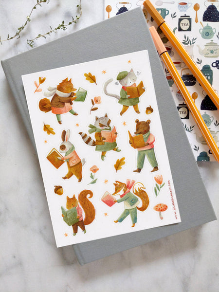 Reading Animals Sticker Sheet