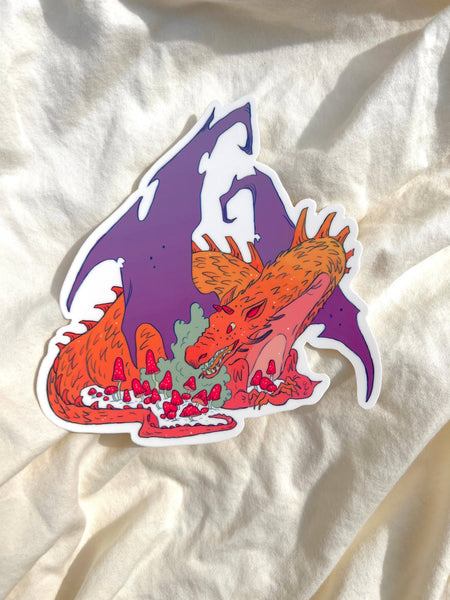 Fall Dragon Large Sticker