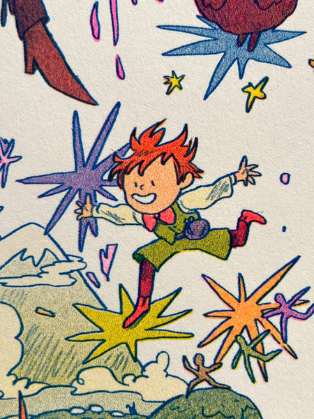 Natalie Andrewson - Howl's Moving Castle Small Riso Print