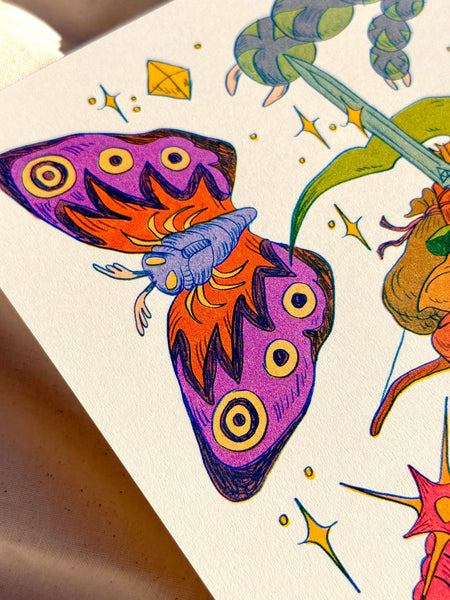 Natalie Andrewson - Legend of Zelda: A Link to the Past Riso Print