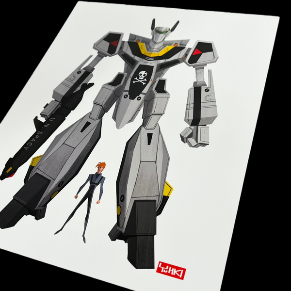Yuhki Demers - Focker's Valkyrie Print - Super Mecha Art Show