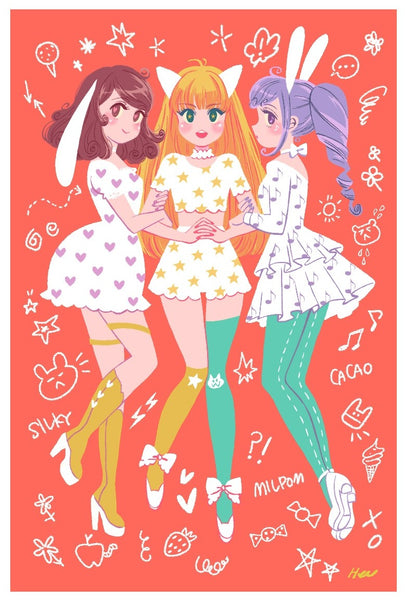 Heejin Park - MilPom Girlz - Art print - MILPOM Art Show