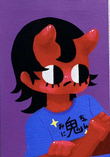 Mao - DEVIL BOY Blue Eyes Original artwork on Canvas (PC) - Touma & Mao Exhibition