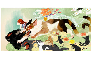Keiko Murayama - Cat Stampede Print