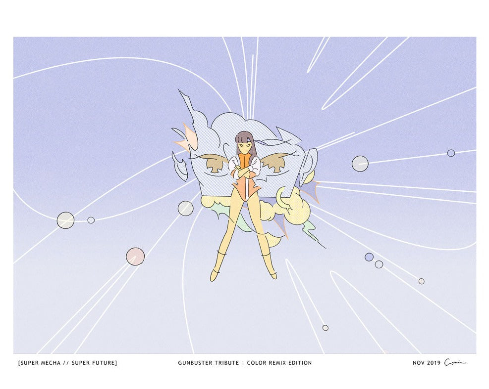 Genie - Gunbuster Tribute Art Print - Super Mecha Art Show