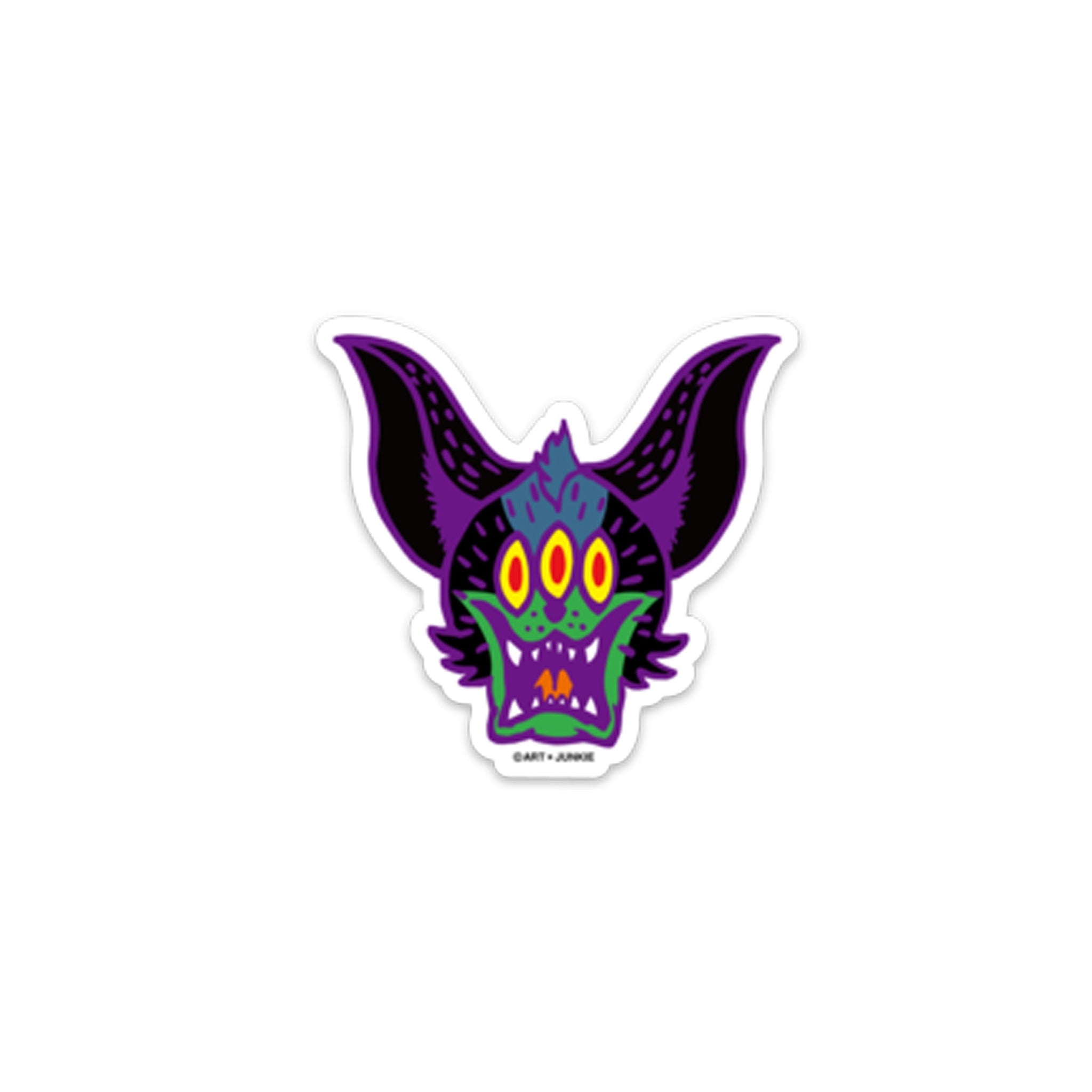 Art Junkie Pop Up Show -  Violent Cat Devil Head - Sticker