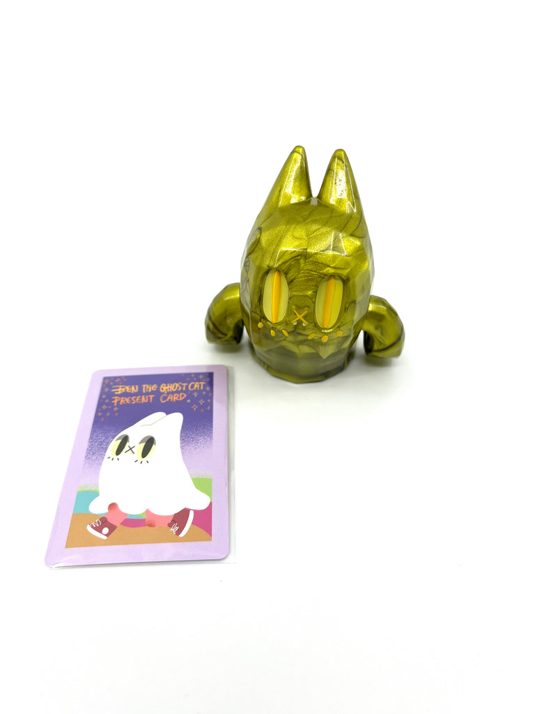 Mao - Ben the Ghost Cat - Yellow Jade - Soft Vinyl Toy - Q Pop Mao - Ben the Ghost Cat - Yellow Jade - Soft Vinyl Toy - Q Pop